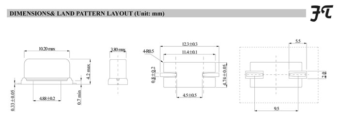 4,096 ��� 30ppm HC-49SM ��������� ���������, Fronter FTX4.096M20SM