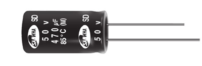 1000��� 50� 85C d12,5*25 ����������� �����������, Samwha SD1H108M12025