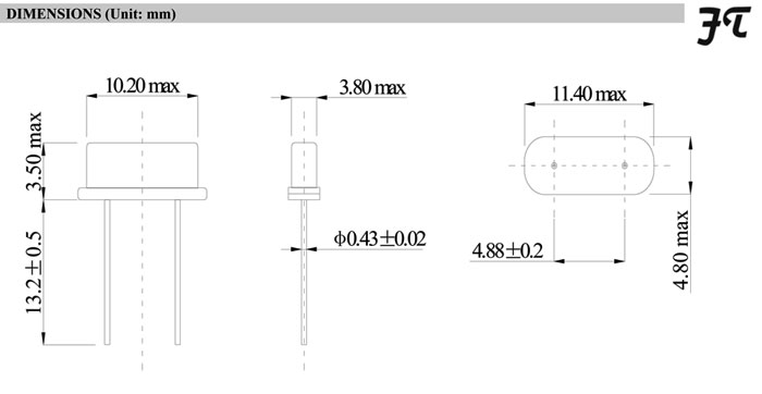 4,9152 ��� 30ppm HC-49US ��������� ���������, Fronter FTX4.9152M30S